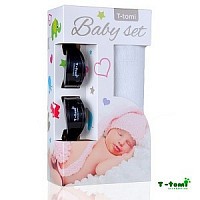 Baby set - bambusová osuška + kočárkový kolíček