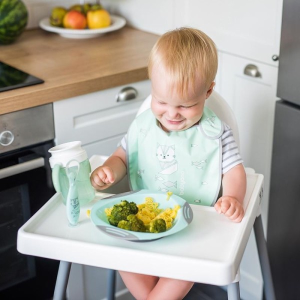BABYONO Lžička silikonová s obalem 6m+