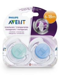Philips AVENT Šidítko 6-18m Průhledné 2 ks