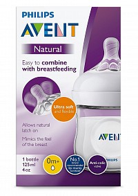 Láhev Avent Natural 125 ml, 1 ks nová