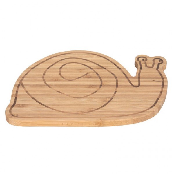 Lassig Snídaňový Tác Bamboo Wood Garden Explorer snail