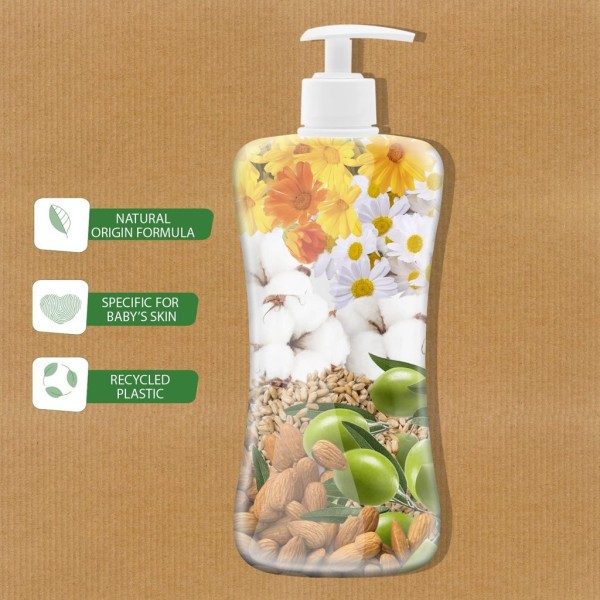 CHICCO Šampon na vlasy a tělo s dávkovačem Baby Moments 92 % přírodních složek 750 ml