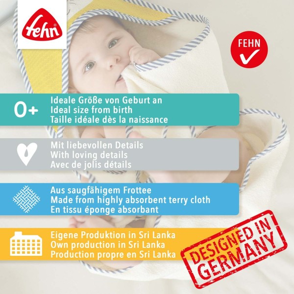 BABY FEHN Ručník s kapucí z kolekce Lazy, Crazy & Pink