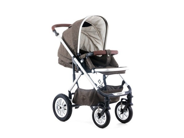 Kočárek Moon Lusso Dark Brown Mélange
