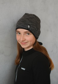 LITTLE ANGEL Čepice podšitá Outlast® - černý melír/černá