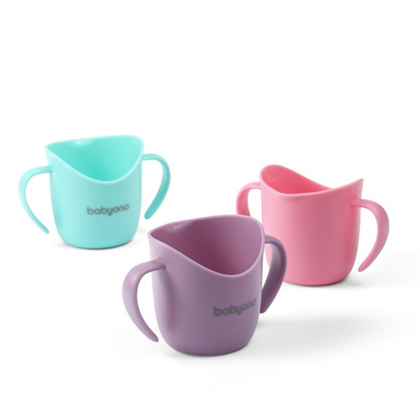 BABYONO Hrnek ergonomický s oušky 120 ml 6m+