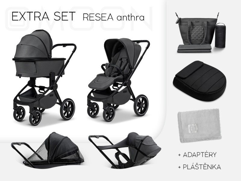 MONN RESEA + Extra set Kombinovaný kočárek