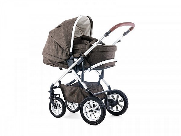 Kočárek Moon Lusso Dark Brown Mélange