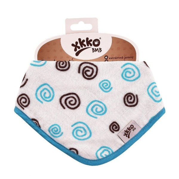 KIKKO Dětský slintáček bambusový Spirals&Bubbles BMB