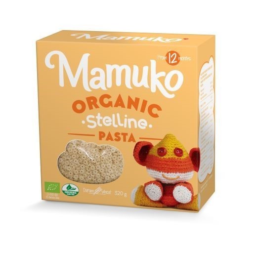 MAMUKO BIO těstoviny Stellini" pro děti od 12 měsíců, 320 g