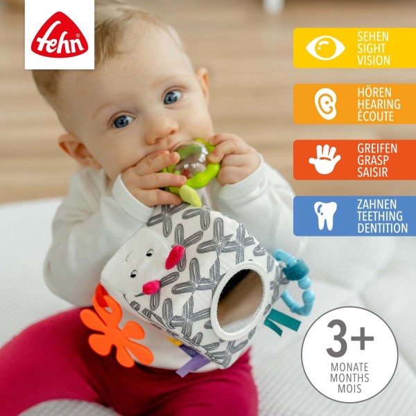 BABY FEHN Aktivity kostka housenka, DoBabyDoo B&W