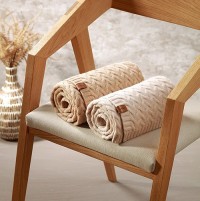 BABYONO Deka z merino vlny 75 x 100 cm dark beige 0m+