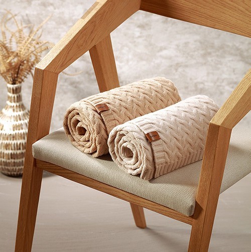 BABYONO Deka z merino vlny 75 x 100 cm dark beige 0m+