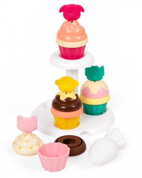 SKIP HOP Zoo stohovací Cupcakes s měnícími se barvami 3 r+