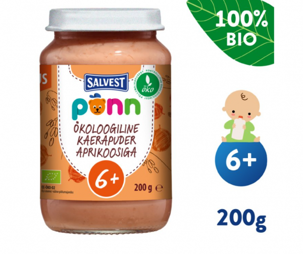 Salvest Põnn BIO Meruňky s ovesnými vločkami (200 g)