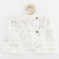 NEW BABY Kojenecká mušelínová košile s kraťasy My Cars