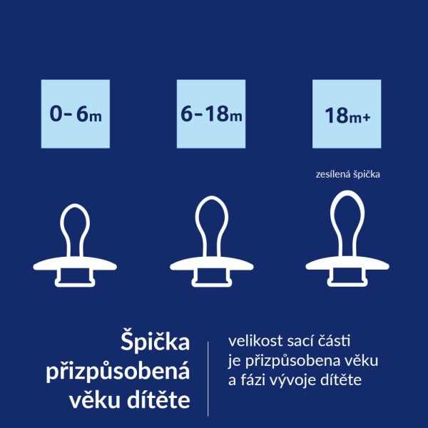 LOVI Dudlík svítící silikonový dynamický PRIME 2ks Ivory/Blush