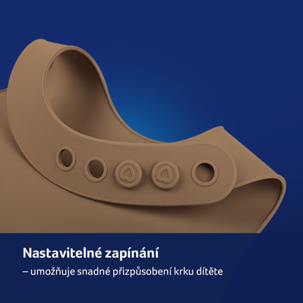 LOVI Silikonový bryndák s kapsou Granola