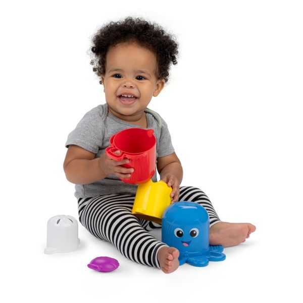 BABY EINSTEIN Pohárky stohovací Opus's Stack & Stream™ sada 5 ks 3m+