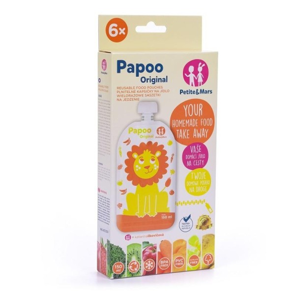 PETITE&MARS Kapsička na jídlo Papoo 6 ks