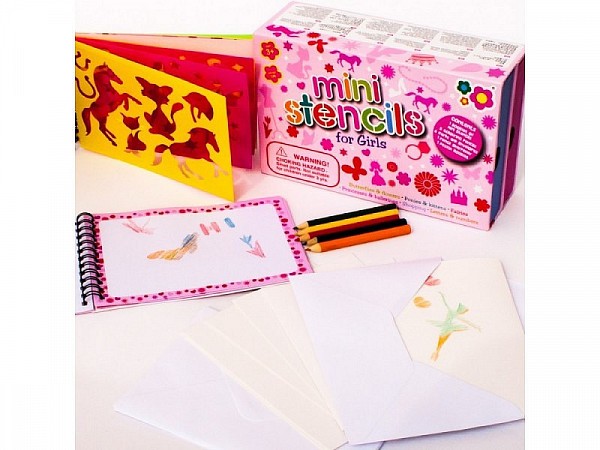 Meadow Kreslicí šablony s pastelkami mini box pro holčičky