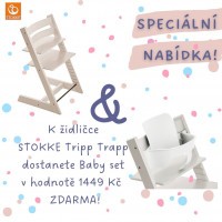 AKČNÍ SET Stokke® Tripp Trapp® židlička + Baby Set AKČNÍ SET Stokke® Tripp Trapp® židlička + Baby Set