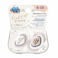 CANPOL BABIES Set symetrických silikonových dudlíků Light touch ROYAL BABY