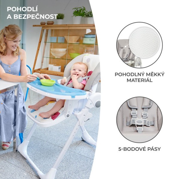 KINDERKRAFT Židlička jídelní Yummy