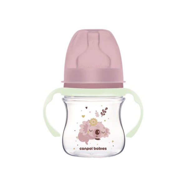 Canpol babies Antikoliková lahev EasyStart se svítícími úchyty SLEEPY KOALA