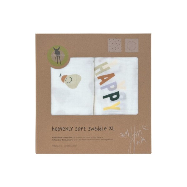 LÄSSIG Bambusové pleny Swaddle Heav. Soft 120x120 Happy Fruits