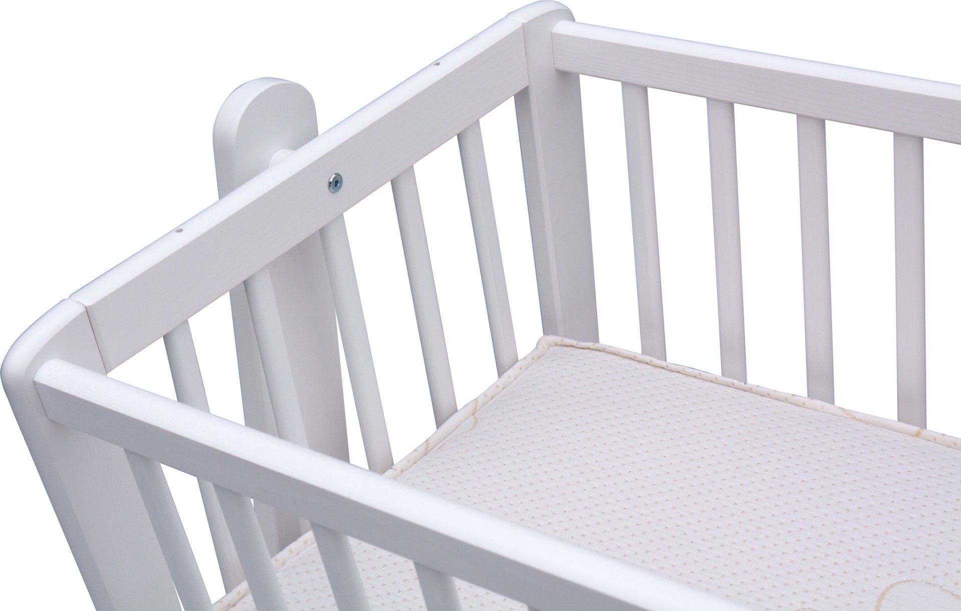 SCARLETT Dětská kolébka borovice - bílá 90 x 41 cm