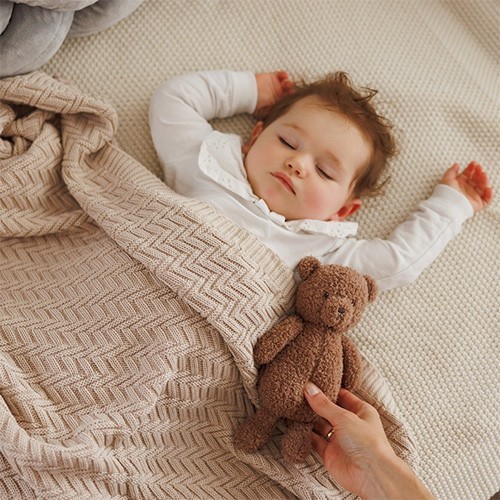 BABYONO Deka z organické bavlny pletená 75 x 100 cm 0m+