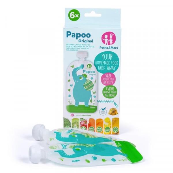 PETITE&MARS Kapsička na jídlo Papoo 6 ks