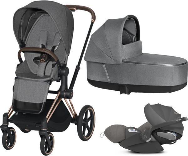 Kočárek CYBEX Set Priam Rosegold Seat Pack PLUS 2021 včetně Cloud Z i-Size PLUS