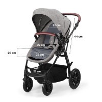 Kočárek kombinovaný 3v1 XMOOV Denim Kinderkraft + Dárek