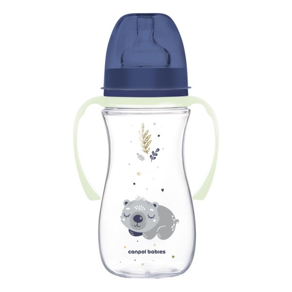 Canpol babies Antikoliková lahev EasyStart se svítícími úchyty SLEEPY KOALA