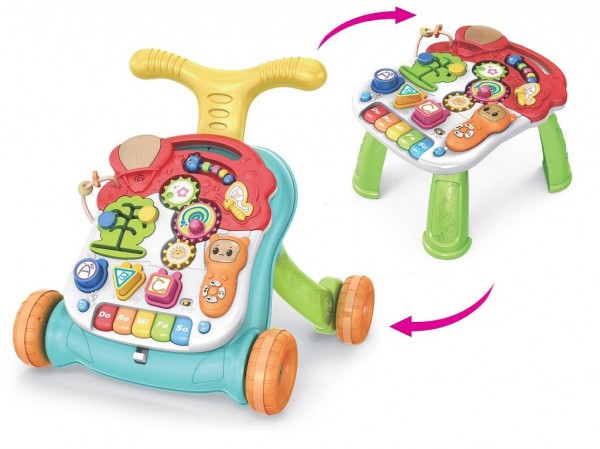 PETITE&MARS Chodítko a Stolek hrací 2v1 Activity