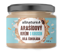 ALLNATURE Arašídový krém s bílou čokoládou a kokosem