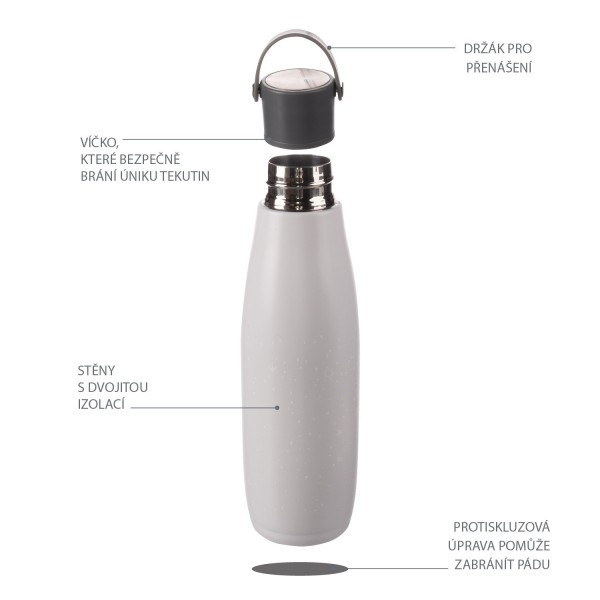 ZOPA Termoska na tekutiny s držákem 480 ml