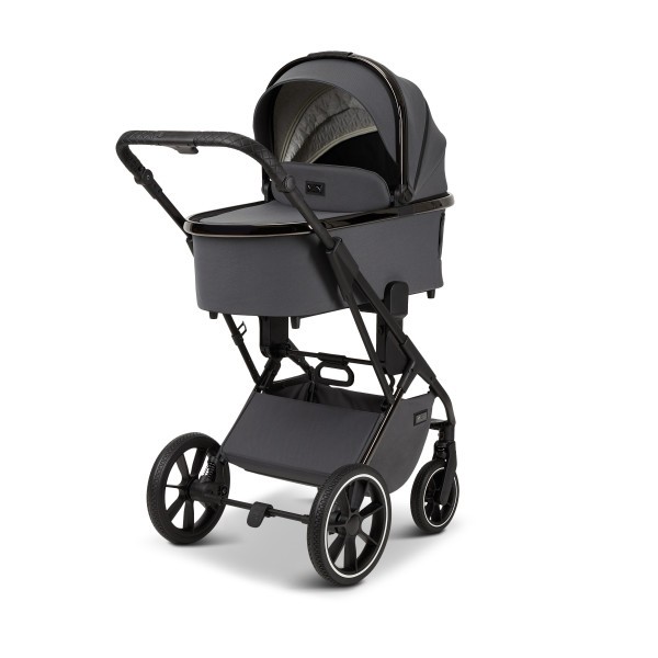 MOON PIÚ EXTRA black chrome Kombinovaný kočárek