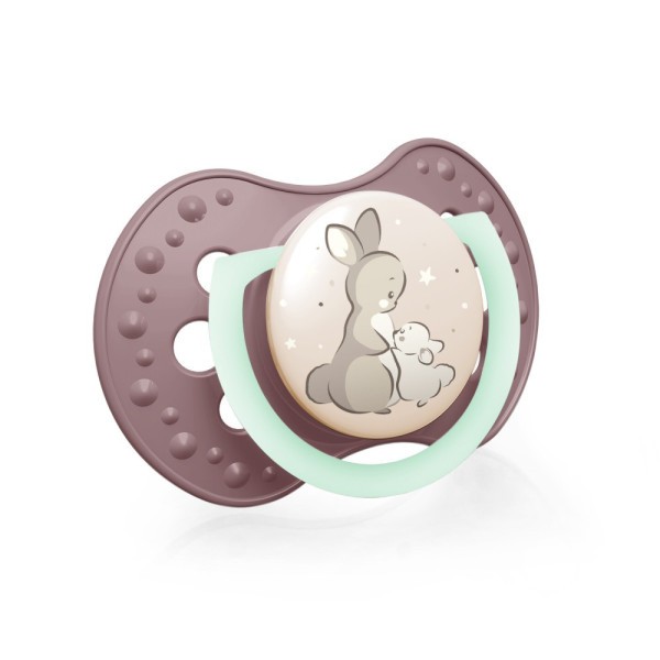 LOVI Dudlík svítící silikonový dynamický  NIGHT&DAY 0-6m 2ks