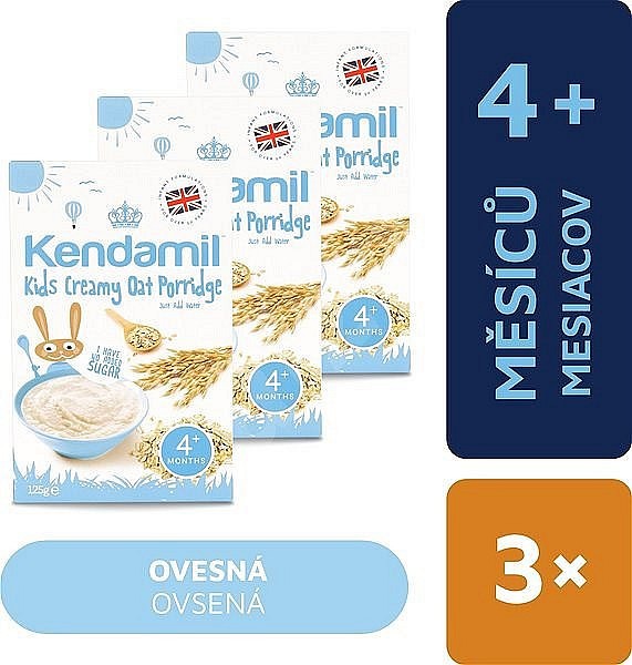 3x Kendamil Jemná krémová ovesné kaše (125g)