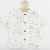 NEW BABY Kojenecká mušelínová košile s kraťasy My Cars