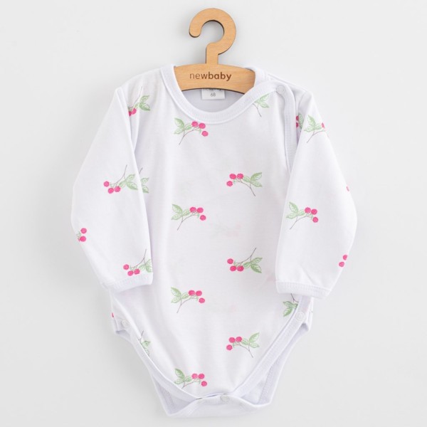 NEW BABY Kojenecké celorozepínací body New Baby Classic II raspberry
