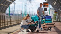 KINDERKRAFT Mini Dot Coral Kočárek sportovní + koš na pleny Angelcare