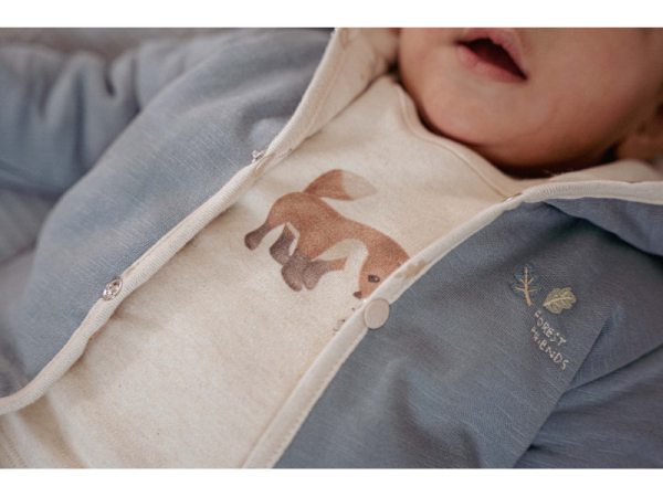 LITTLE DUTCH Kabátek oboustranný Stone Blue