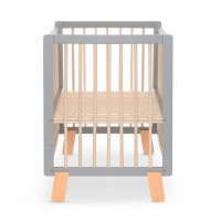 KINDERKRAFT Postýlka dřevěná se zábranou Lunky Grey