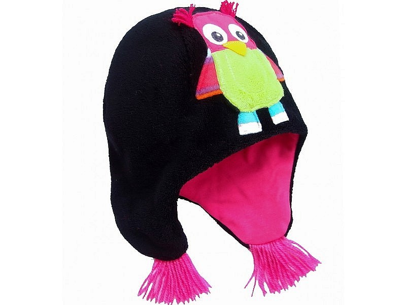Čepice pink black owl Čepice pink black owl