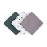 PETITE&MARS Sada plen bambusová mušelínová 3ks Moussy  68 x 68 cm