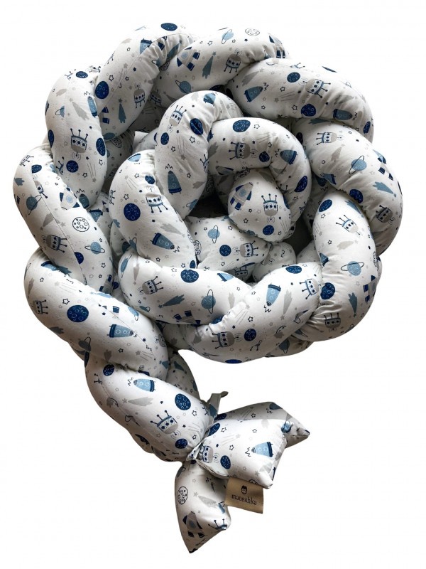 Pletený mantinel Maceshka bavlna 180cm - Raketky